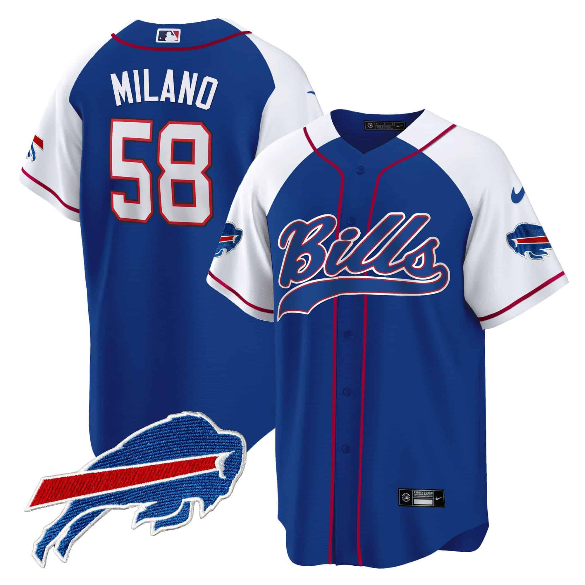 Men Buffalo Bills #58 Milano Blue 2024 Nike Baseball Game NFL Jersey style 1->indianapolis colts->NFL Jersey